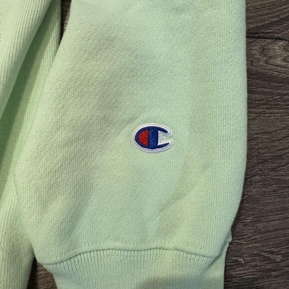 Champion Reverse Weave Sweatshirt Mens L Mint Green Crewneck Pullover Logo - Picture 4 of 9